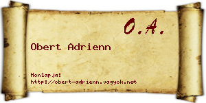 Obert Adrienn névjegykártya